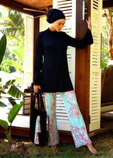 Turkuaz Fuşya Tek Pantolon